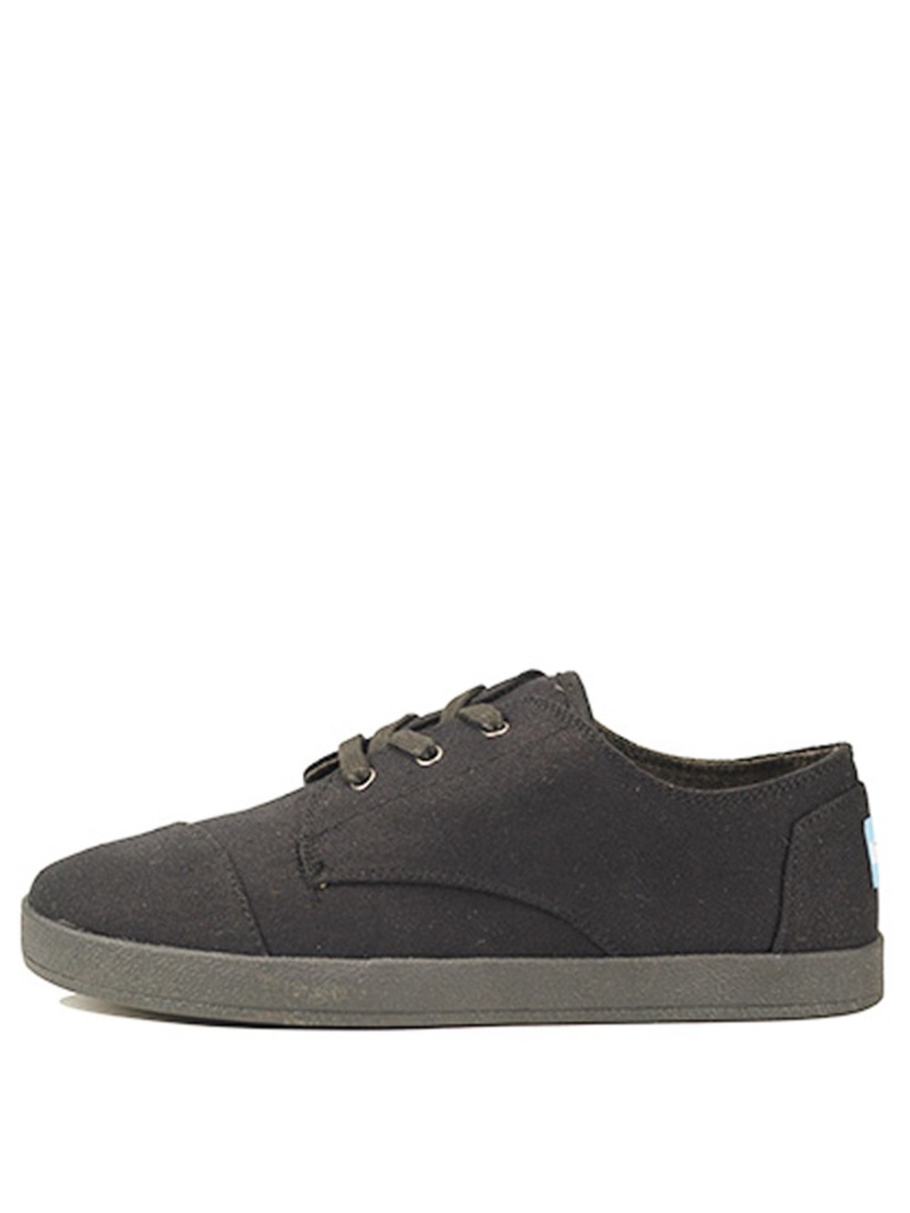 Toms for Men: Paseo Black on Black Canvas Sneakers Size 8